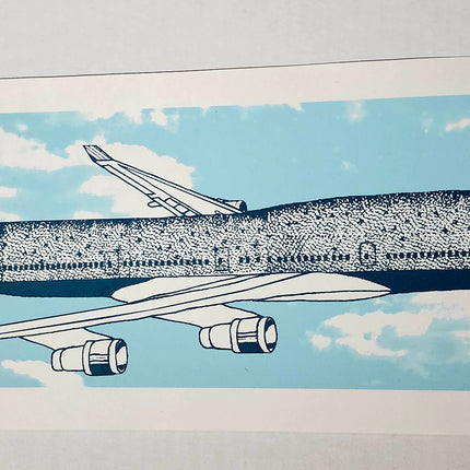 Seattle Fish Airplane Silkscreen Print by Nate Duval
