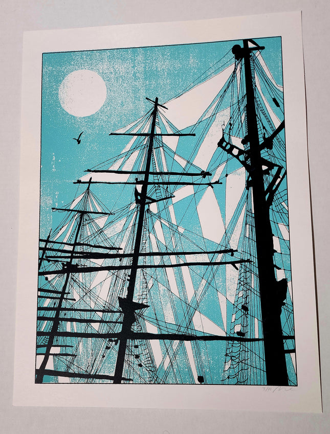Ship Rigging Trey Anastasio Silkscreen Print by Nate Duval