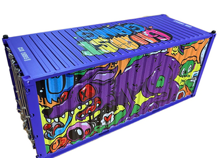 Shipping Container Model Metal Art Toy by Nicky Davis- Ghost Gang