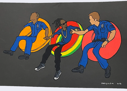 Snoop Dogg Trying to Make Peace Going Home 56 Original Acrylic Painting by Kozyndan