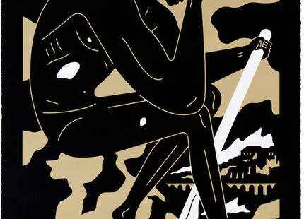 Sorrow Black Silkscreen Print by Cleon Peterson