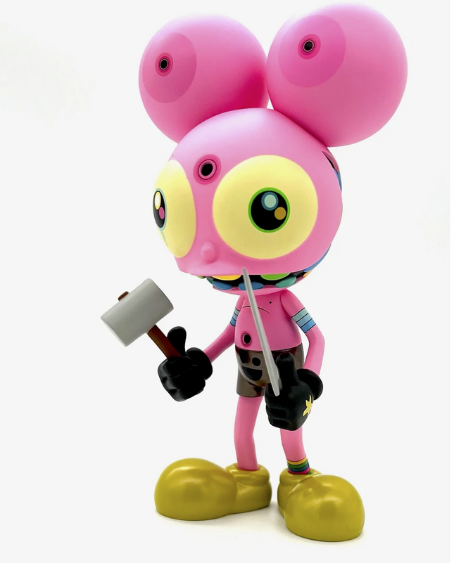 Spacemonkey Hot Pink MOG Exclusive Art Toy by Dalek