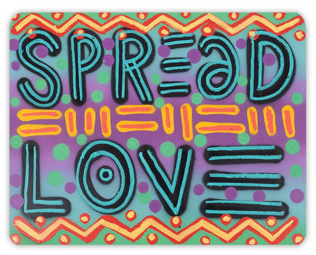 Spread Love XXXIV Original Acrylic Spray Paint Painting by Snoeman