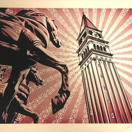 St Marks Horses Large Format Silkscreen Print by Shepard Fairey- OBEY