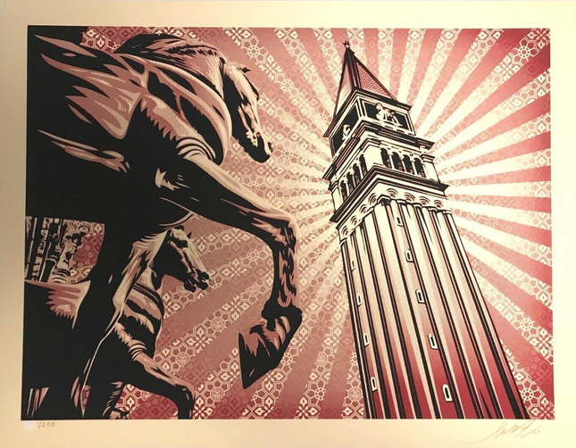 St Marks Horses Large Format Silkscreen Print by Shepard Fairey- OBEY