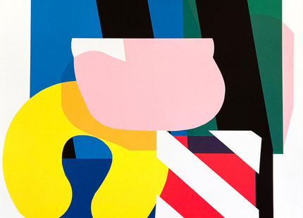 Stacked Forms 002 Lithograph Flouro Print by Al Maser