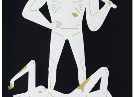 The Naked Woman & Man Black Silkscreen Print by Cleon Peterson