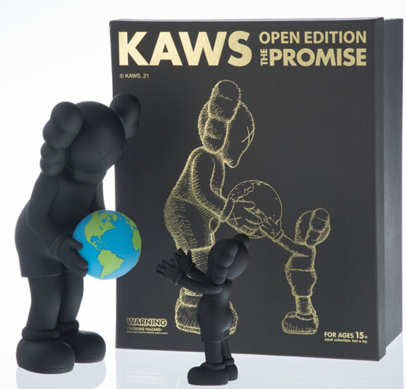 The Promise Black Vinyl Art Toy Sculpture by Kaws- Brian Donnelly
