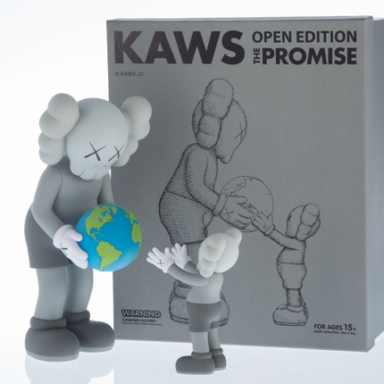 The Promise Grey Vinyl Art Toy Sculpture by Kaws- Brian Donnelly