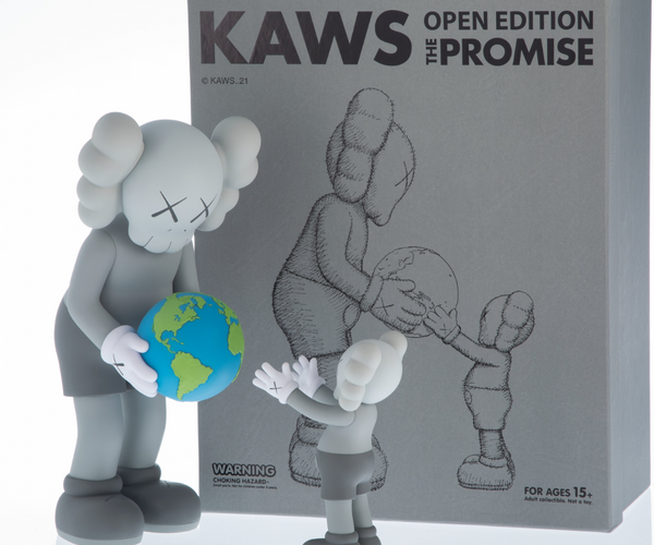 The Promise Grey Vinyl Art Toy Sculpture by Kaws- Brian Donnelly