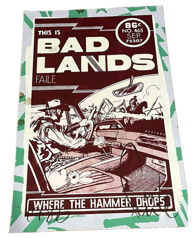 This Is Bad Lands Green White HPM Silkscreen Print by Faile