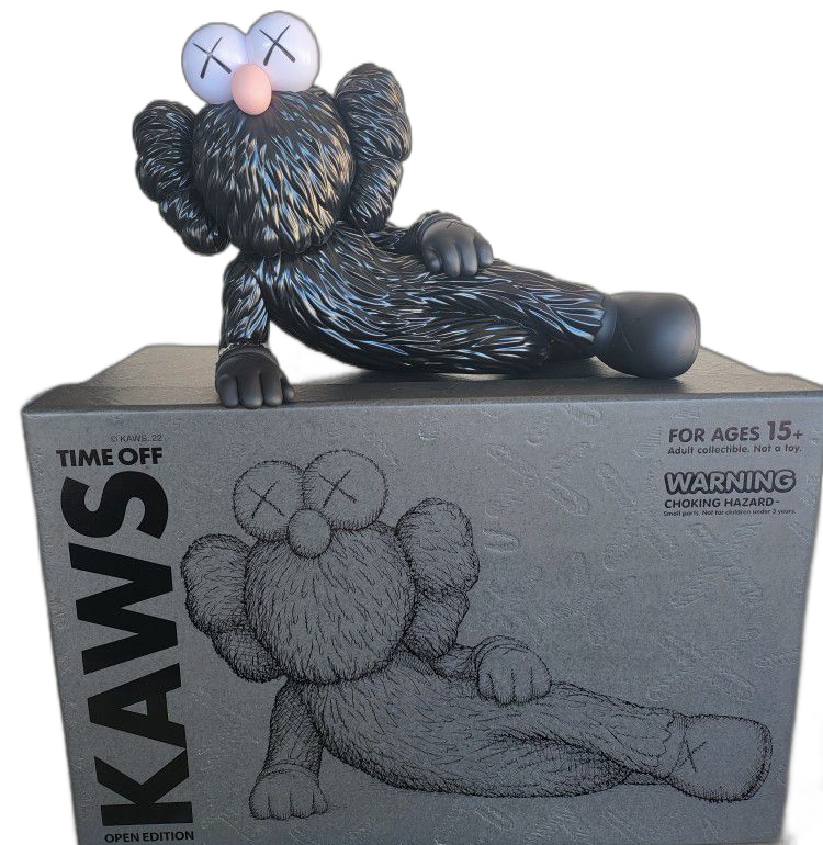 Time Off Black Fine Art Toy by Kaws- Brian Donnelly – Sprayed