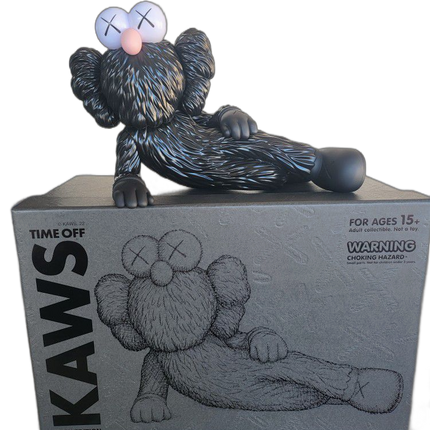Time Off Black Fine Art Toy by Kaws- Brian Donnelly