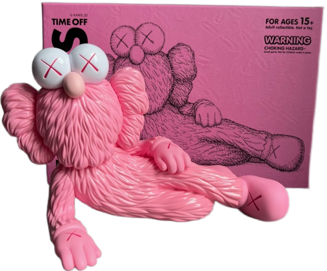 Time Off Pink Fine Art Toy by Kaws- Brian Donnelly