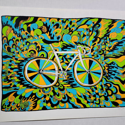 Trippy Bike Silkscreen Print by Nate Duval