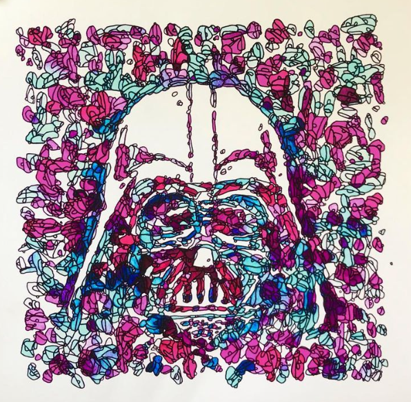 Vader Pink Archival Print by Jayson Atienza