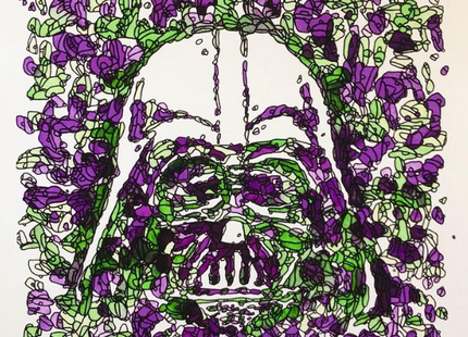 Vader Purple Archival Print by Jayson Atienza