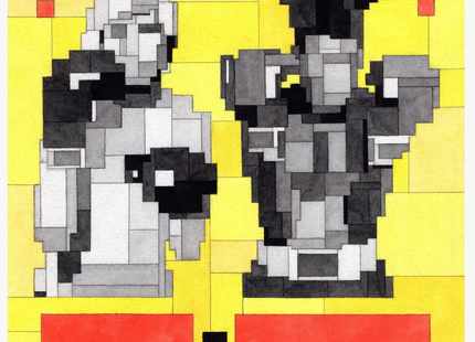 Warhol Vs Basquiat Giclee Print by Adam Lister