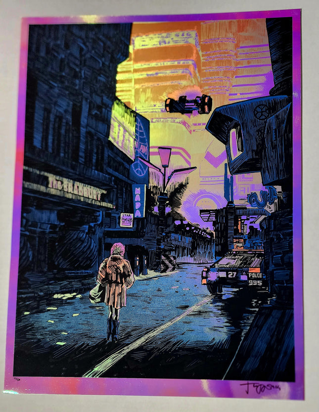 We Scared Each Other Pretty Good Blade Runner Foil Silkscreen by Tim Doyle