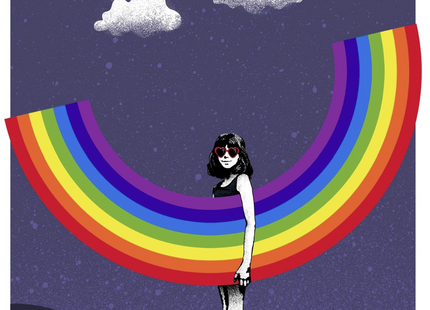 Yours If You Want It Purple Silkscreen Print by Lee Eelus