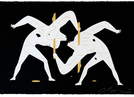 Zig-Zag Black Silkscreen Print by Cleon Peterson