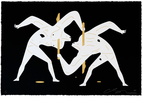 Zig-Zag Black Silkscreen Print by Cleon Peterson