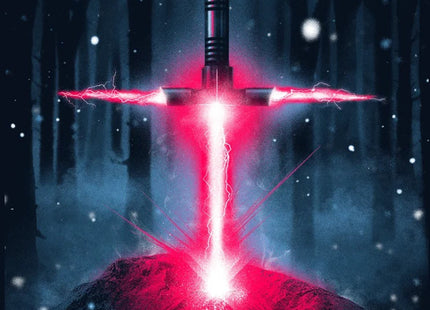 A Lightsaber in the Stone AP Silkscreen Print by Patrick Connan