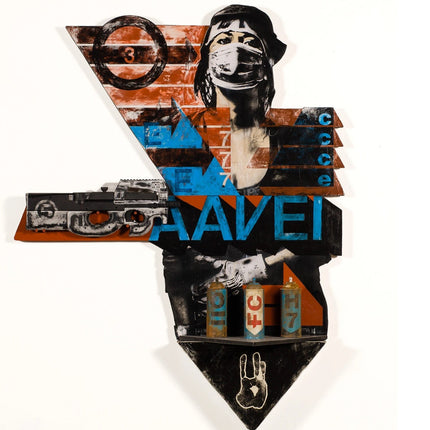 AAVEI-2 Original Spray Paint Can Mixed Media Sculpture Painting by Eddie Colla