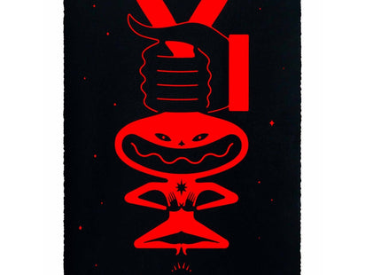 Abracadabra- Red Silkscreen Print by Cleon Peterson