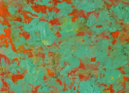 Abstract Abstraction Green Original Oil Painting by Samuel Kamen