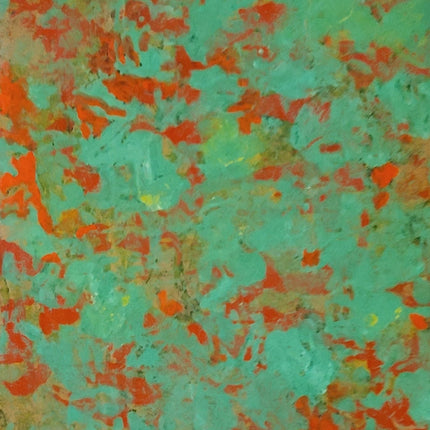 Abstract Abstraction Green Original Oil Painting by Samuel Kamen