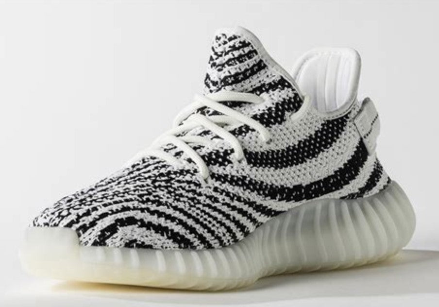 Adidas Yeezy Boost 350 V2 Zebra- Size 5 Shoe – Sprayed Paint Art