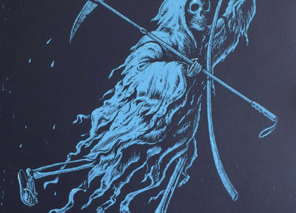 Against All Odds Blue Silkscreen Print by Jeff Soto