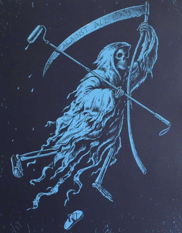Against All Odds Sérigraphie bleue par Jeff Soto