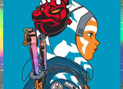 Ahsoka Tano Cosmos Foil Silkscreen Print by Joshua Budich