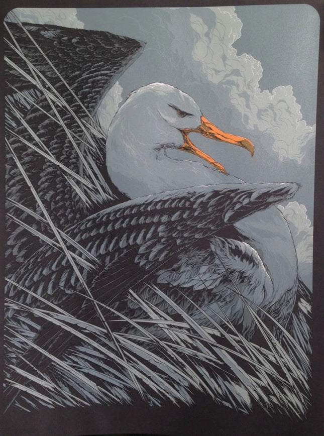 Albatross Silver Silkscreen Print by Ken Taylor