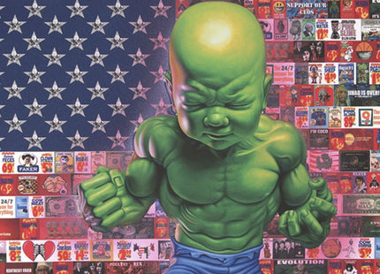 All-American Temper Tot HPM Embellished Giclee Print by Ron English