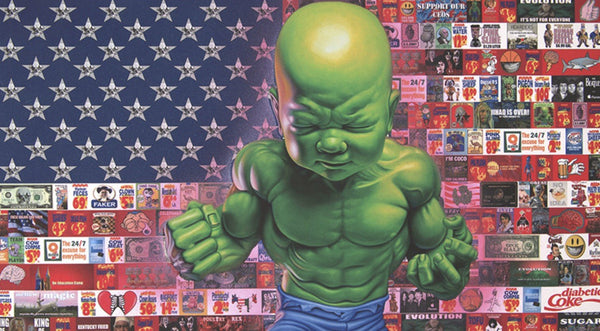 All-American Temper Tot HPM Embellished Giclee Print by Ron English- POPaganda