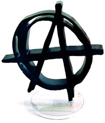 Anarchy Symbol Black Art Toy by Frank Kozik