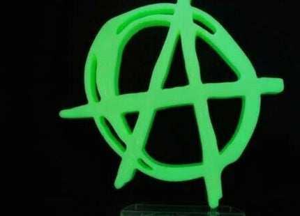Anarchy Symbol Glow in the Dark Art Toy by Frank Kozik