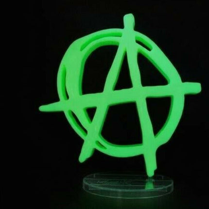 Anarchy Symbol Glow in the Dark Bloody Art Toy by Frank Kozik