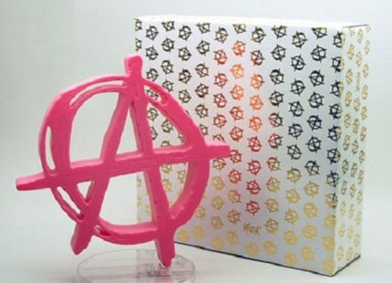 Anarchy Symbol Pink Art Toy by Frank Kozik