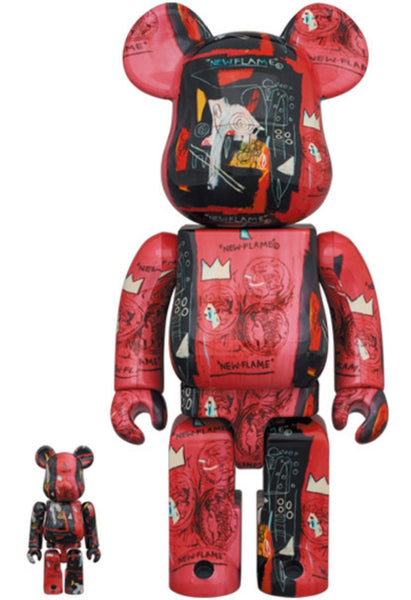 Andy Warhol X Jean Michel Basquiat #1 100% 400% Be@rbrick Art by