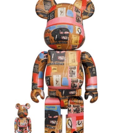 Andy Warhol X Jean Michel Basquiat #2 100% 400% Be@rbrick - Sprayed Paint Art Collection