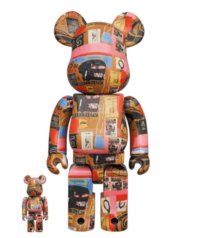 Andy Warhol X Jean Michel Basquiat #2 100% 400% Be@rbrick - Sprayed Paint Art Collection