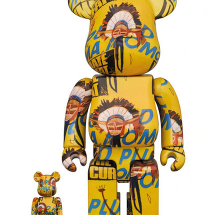 Andy Warhol X Jean Michel Basquiat #3 100% 400% Be@rbrick - Sprayed Paint Art Collection