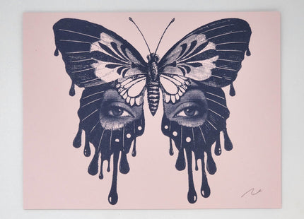 Angel Olsen Butterfly Pink Silkscreen Print by Nate Duval