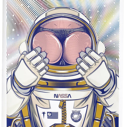 Asstronaut 333 HPM Hand-Embellished Giclee Print by Marwan Shahin