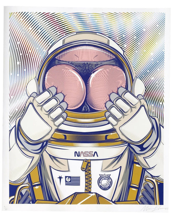 Astronaut 333 HPM Impression Giclée Embellie à la Main par Marwan Shahin