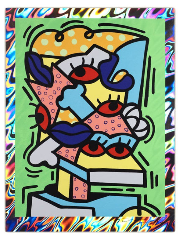 Sérigraphie holographique Atomic Lime par Sheefy McFly - Tashif Turner